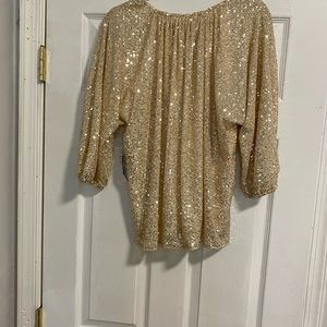 NWT Alfani ladies blouse Gold size XL